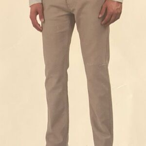 Jachs New York Men’s Straight Fit Flex Waistband 5-Pocket Pants, Tan, Size 40X30